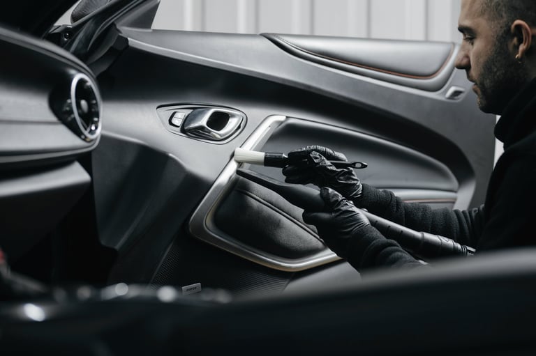 Car interior cleaning and detailing